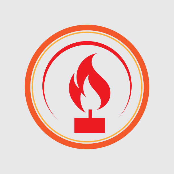 蜡烛灯图标标志设计模板图片下载