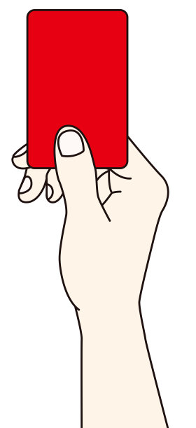 剪辑艺术一只手显示红牌图片下载