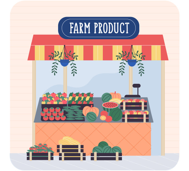 农副产品小街店家族生意图片下载