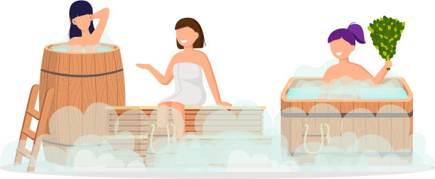 桑拿房和蒸汽房的人在蒸桑拿图片下载