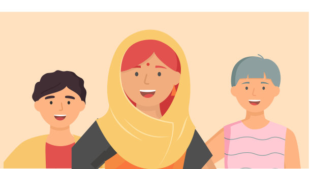 多民族的人站在一起图片下载