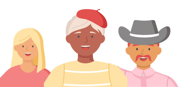 多民族的人站在一起图片下载