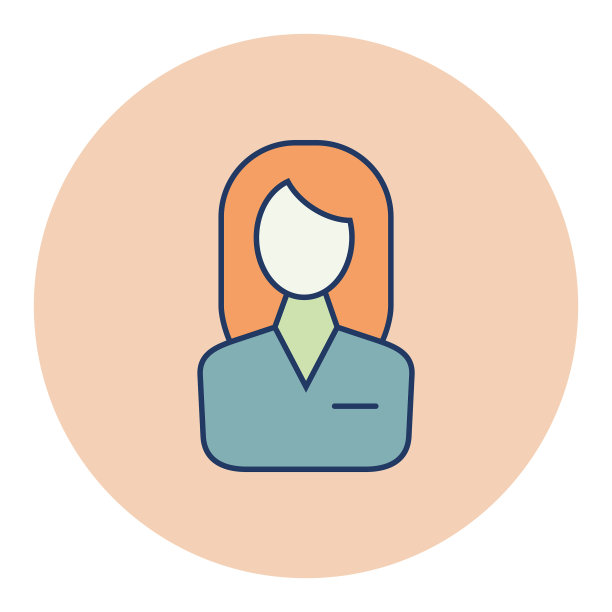 用户图标的女性轮廓图标业务标志图片下载