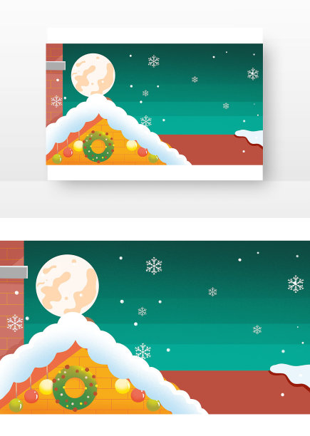 圣诞屋顶飘香背景图片下载