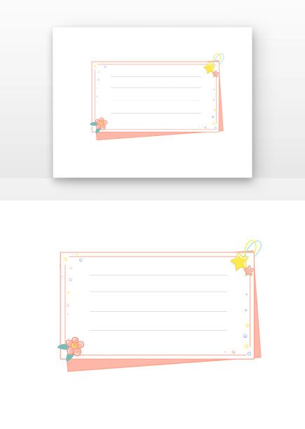 卡通简约边框粉色图片下载