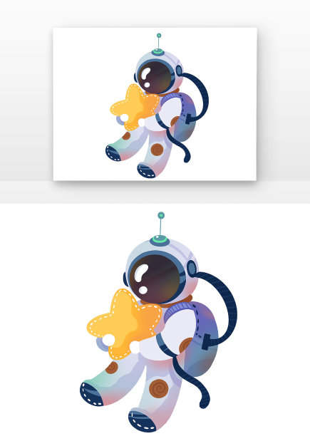 抱着星星的宇航员图片下载