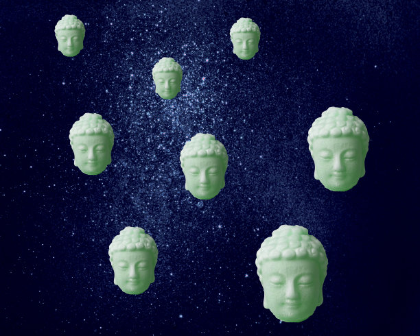 飞佛头在太空。图片下载