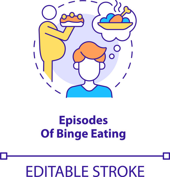 剧集中的暴食概念图标图片下载