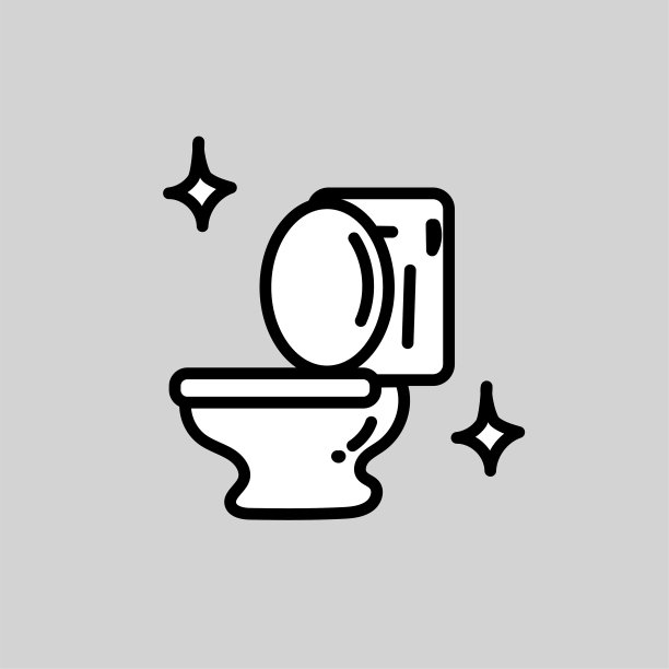 一个简单可爱的漂亮马桶插画图片下载