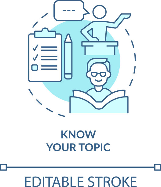 了解你的主题蓝绿色概念图标图片下载