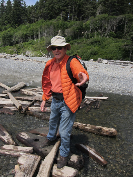 穿过奥林匹克国家公园红宝石海滩的小溪图片下载