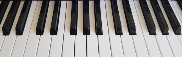 白色和黑色的钢琴键图片下载