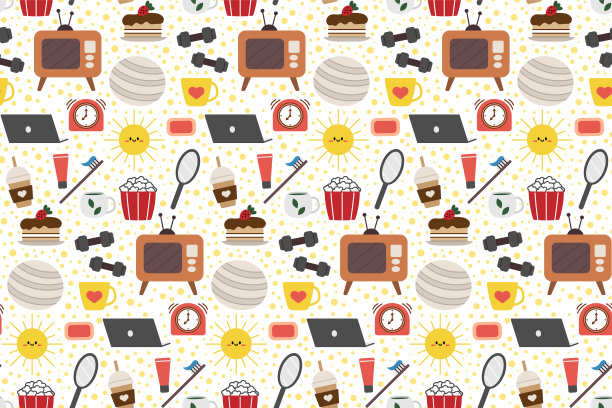 无缝重复图案，温馨家居图片下载