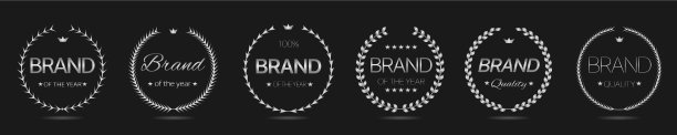 年度品牌银月桂花环标签套装图片下载