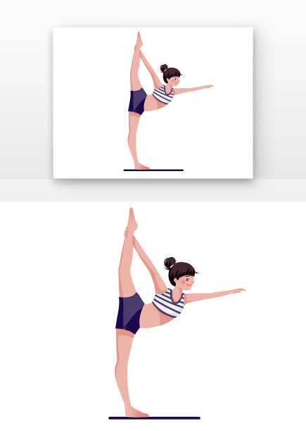 粉色女生塑形世界防治肥胖日做瑜伽元素图片下载