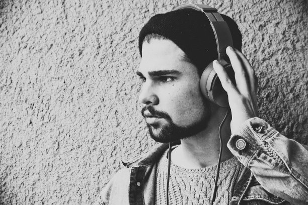 潮人肖像黑白图片下载