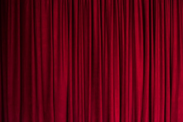 红色背景，红色窗帘质感，剧场窗帘。图片下载