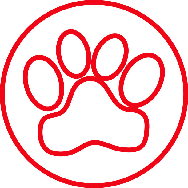 动物足迹图标标识设计图片下载