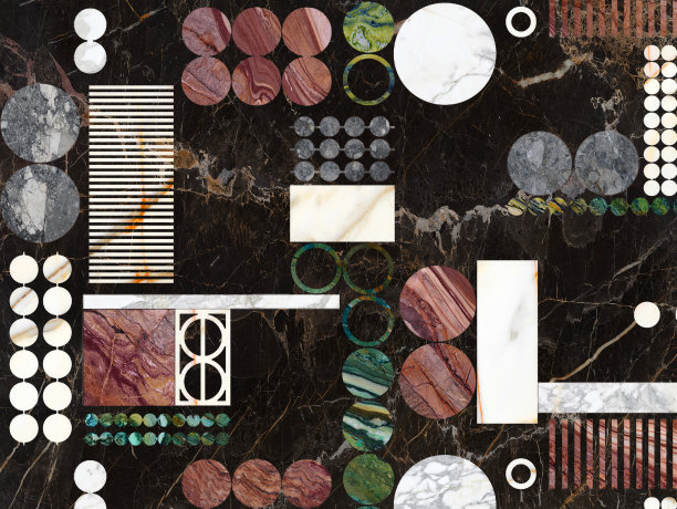 背景弹珠混合在不同的形状图片下载