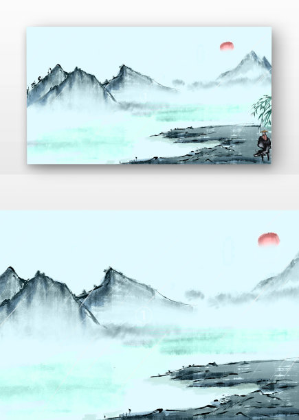 中国风水墨山水图片下载