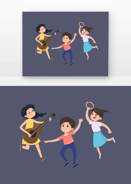 青年奏乐跳舞图图片下载