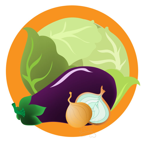 茄子白菜和洋葱的背景图片下载