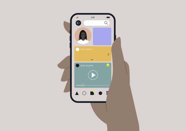 一个社交媒体网络应用界面，一名年轻非洲女性用户的数字档案图片下载