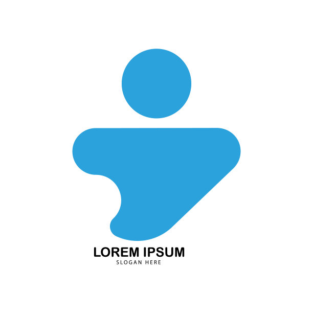 具有简单概念的人形logo图片下载