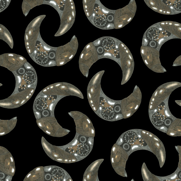 在Grunge背景上手绘蒸汽朋克齿轮传动元件数码纸。图片下载