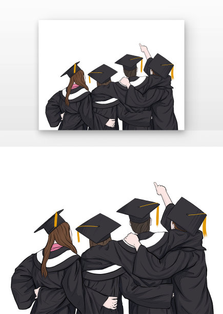 五四青年节朋友背影图片下载