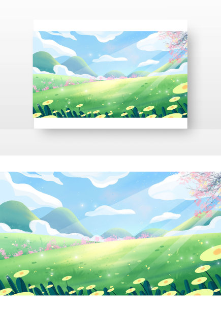 春天草地素材图片