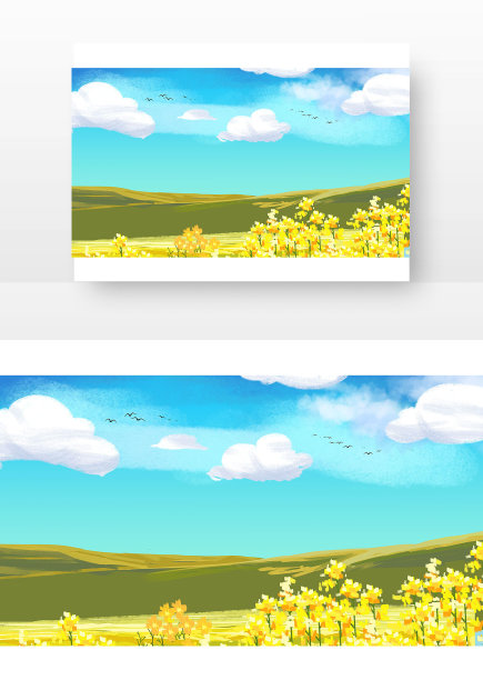 春天的油菜花风景图片下载
