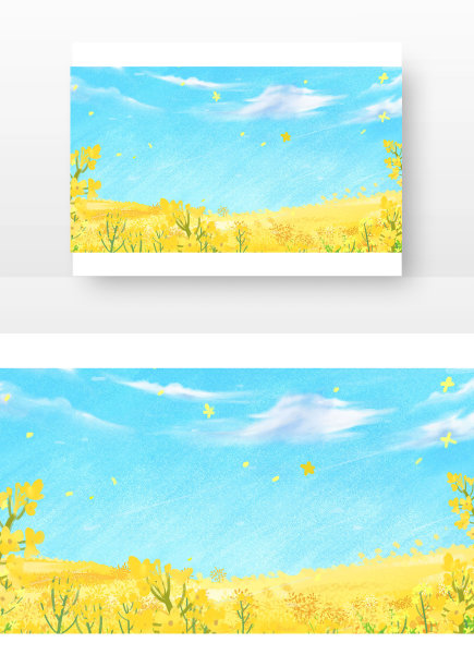 油菜花远景风景图片下载