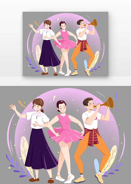 五四青年节职业人物PNG素材图片下载