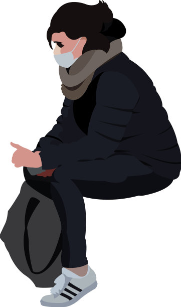 体贴的女孩坐在长凳上图片下载