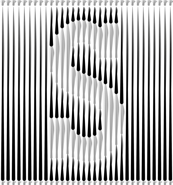 线条形成的字母标志设计-字母s图片下载