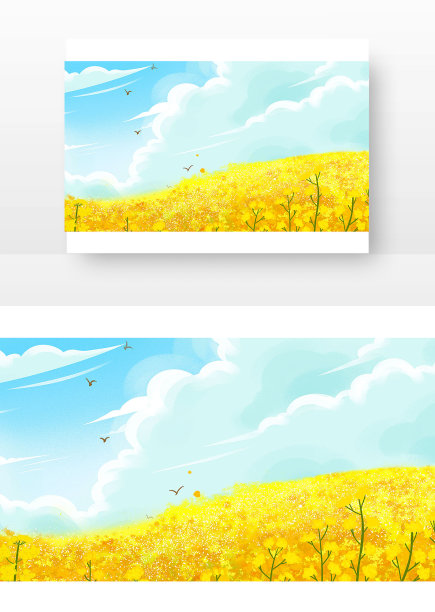 春天油菜花背景图片下载