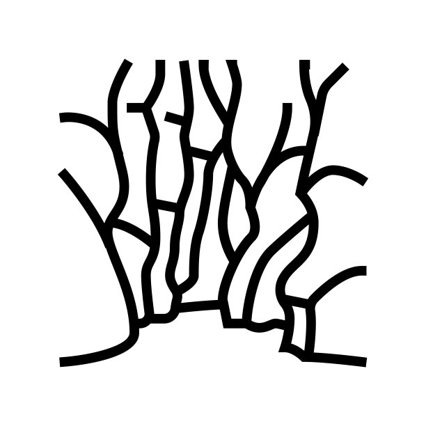 羚羊峡谷线图标矢量插图图片下载