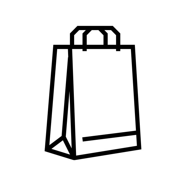 纸袋线图标矢量插图图片下载