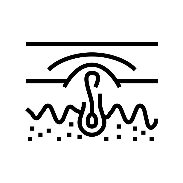 深色皮肤线条图标矢量插图图片下载