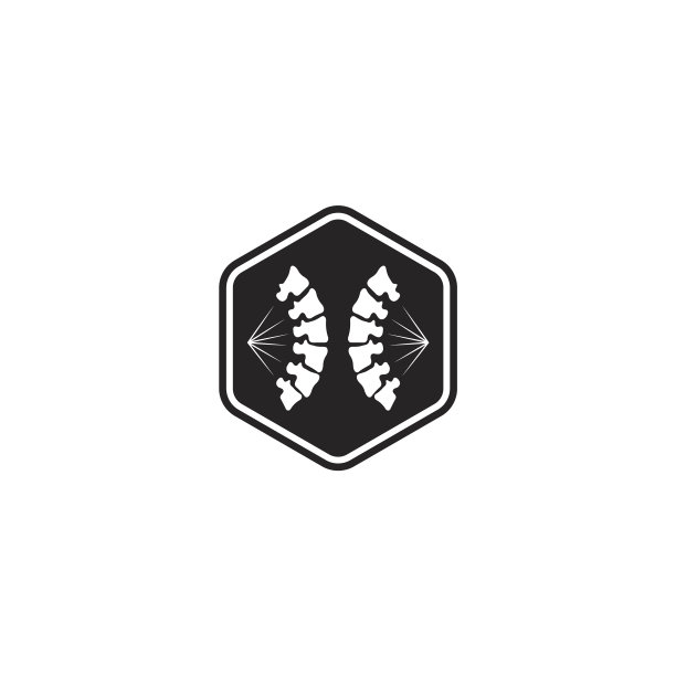 医药骨干六边形标志设计图片下载