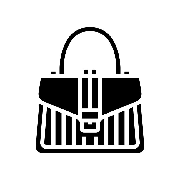 手柄袋字形图标矢量插图图片下载