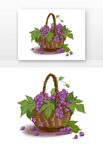 一篮子葡萄图片下载