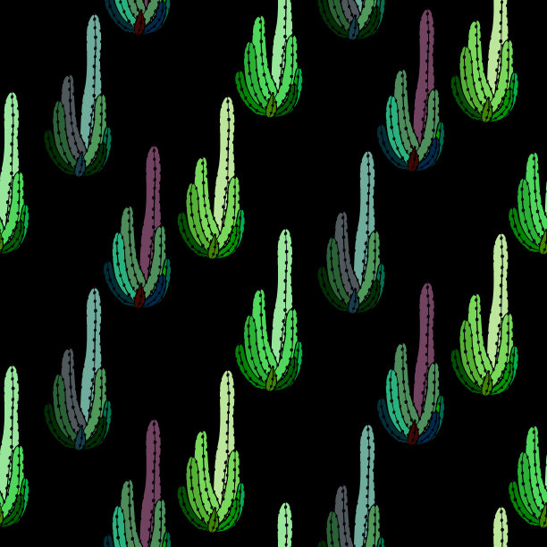 仙人掌无缝模式图片下载