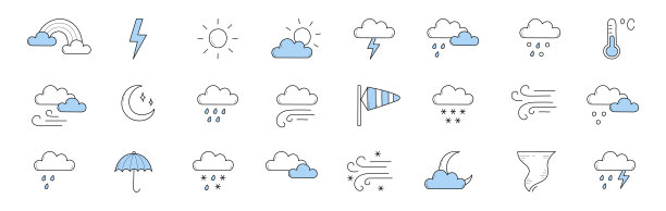 气象图标，天气预报标志图片下载
