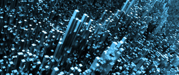 现代金属蓝色技术背景- 3D插图图片下载