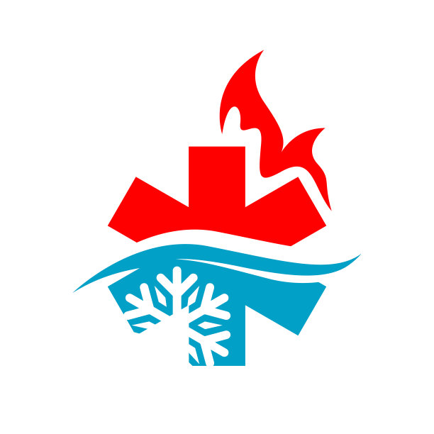 暖通空调冷暖标志设计雪火矢量商务公司图片下载