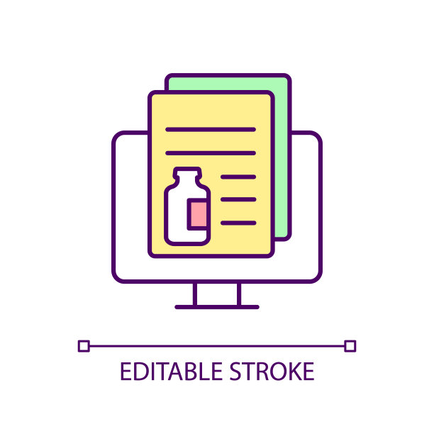 临床试验药物RGB彩色图标图片下载