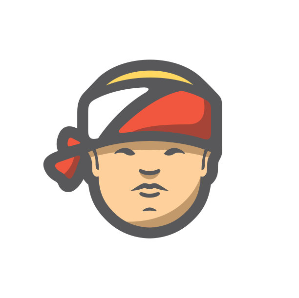 亚洲寿司厨师图标卡通图片下载