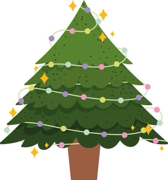 圣诞树灯图片下载